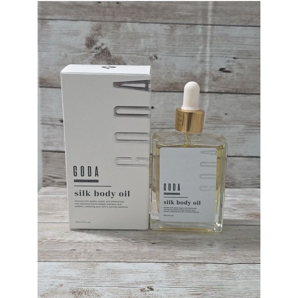 GODA Silk Body Oil Pheromone Infused Vanilla Amber Jojoba Argan 50ml 1.7oz NIB